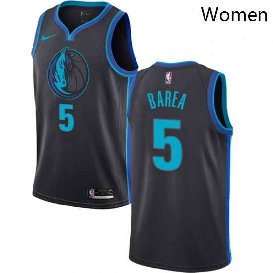 Womens Nike Dallas Mavericks 5 Jose Juan Barea Swingman Charcoal NBA Jersey City Edition